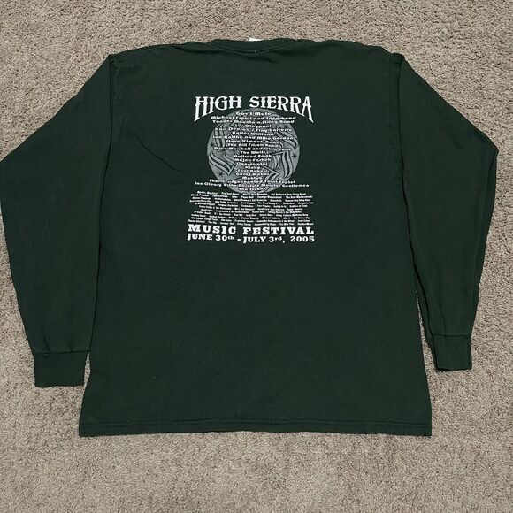 VTG High Sierra Shirt XL Green 15th Annual Music Festival 2005 Y2K Gildan - Picture 5 of 8